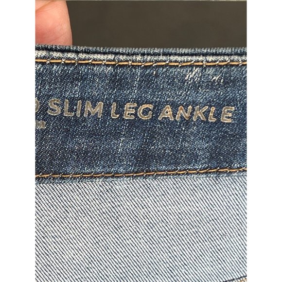 SO slimming girlfriend, slim leg, ankle jeans by Chicos denim sequence 5pocket - Picture 9 of 14